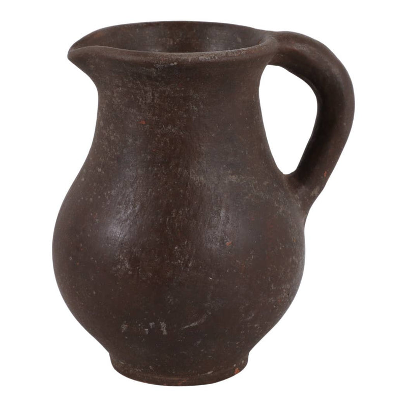 Brown Terracotta Jug Handled Pitcher