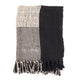 Striped Throw: Black/White / 50"x60"