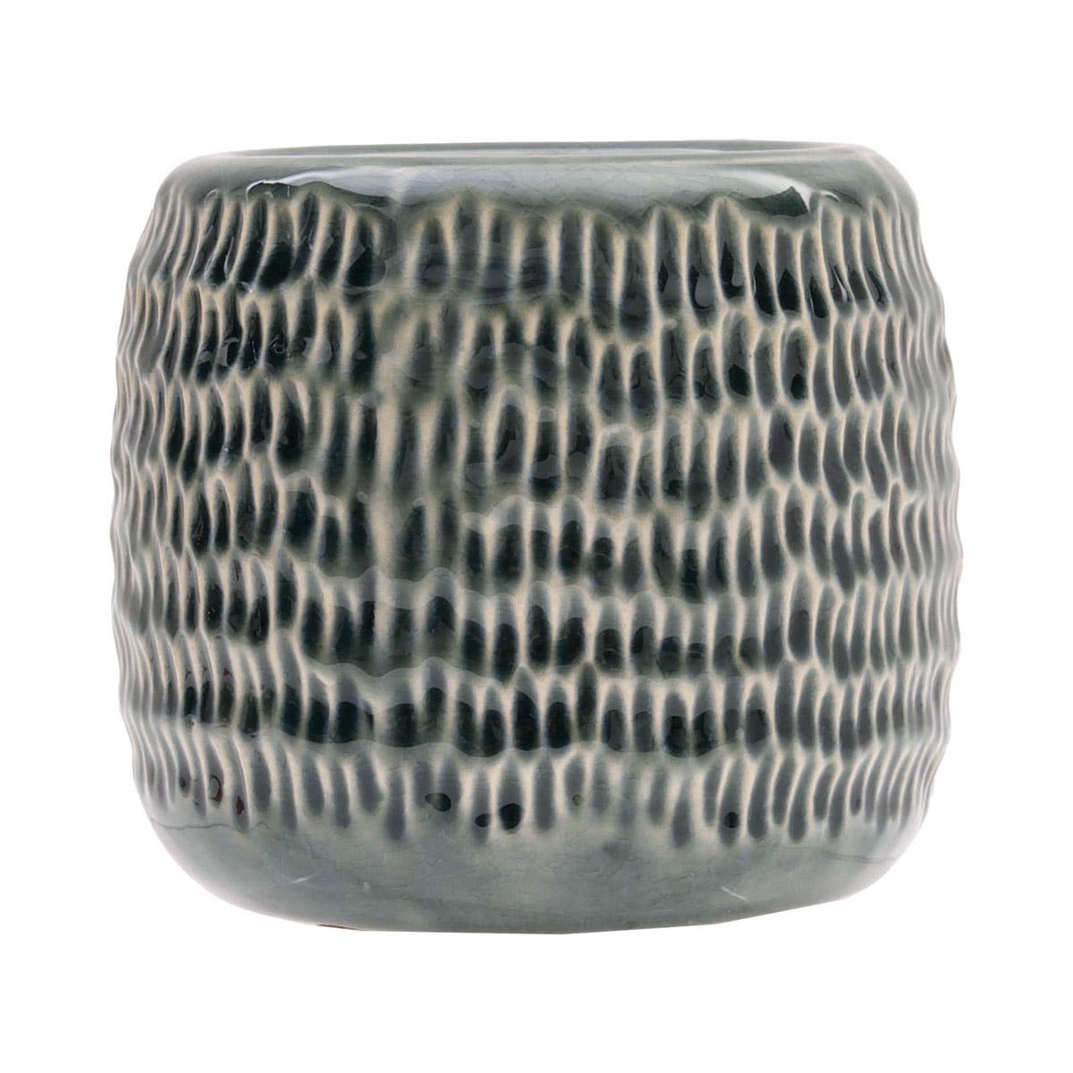 Madigan Crackle Planter Green Gray