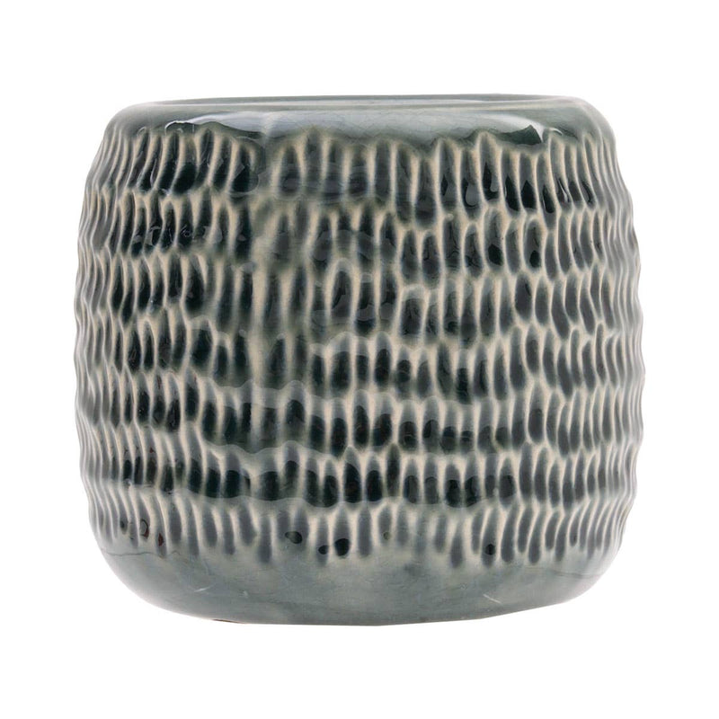 Madigan Crackle Planter Green Gray