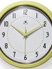 Retro Round Yellow Indoor Wall Clock 9.5 Inch, [product_price]- Greenhouse Home