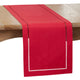 Laser-Cut Hemstitch Runner: Red / 14"x72"