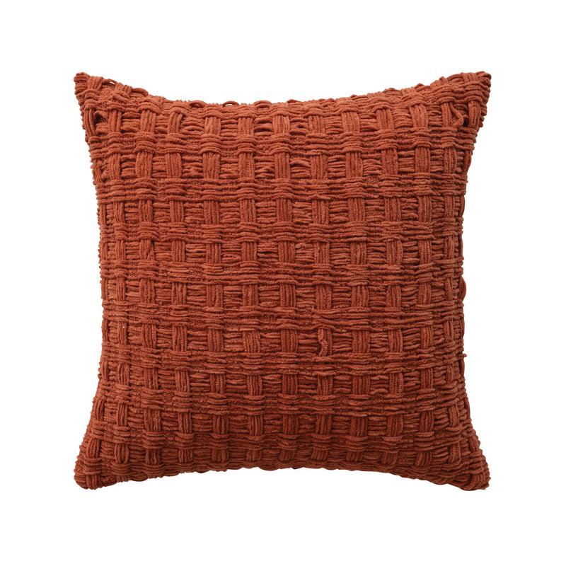Rust Waffle Weave Pillow