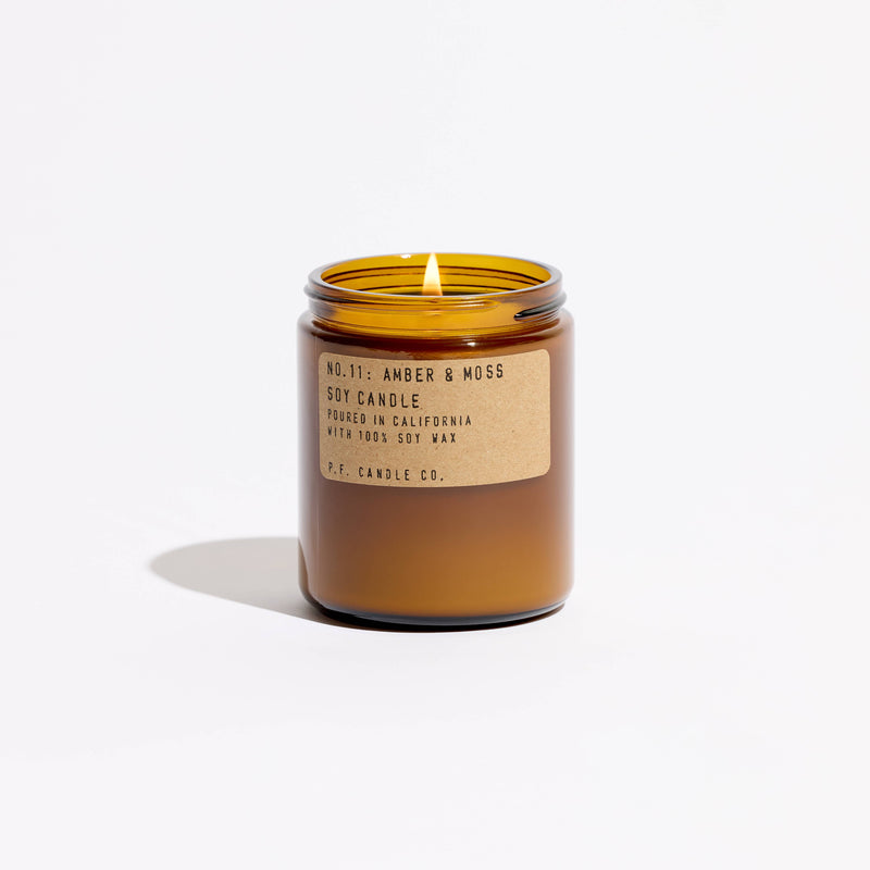 Amber & Moss Glass Jar Soy Candle