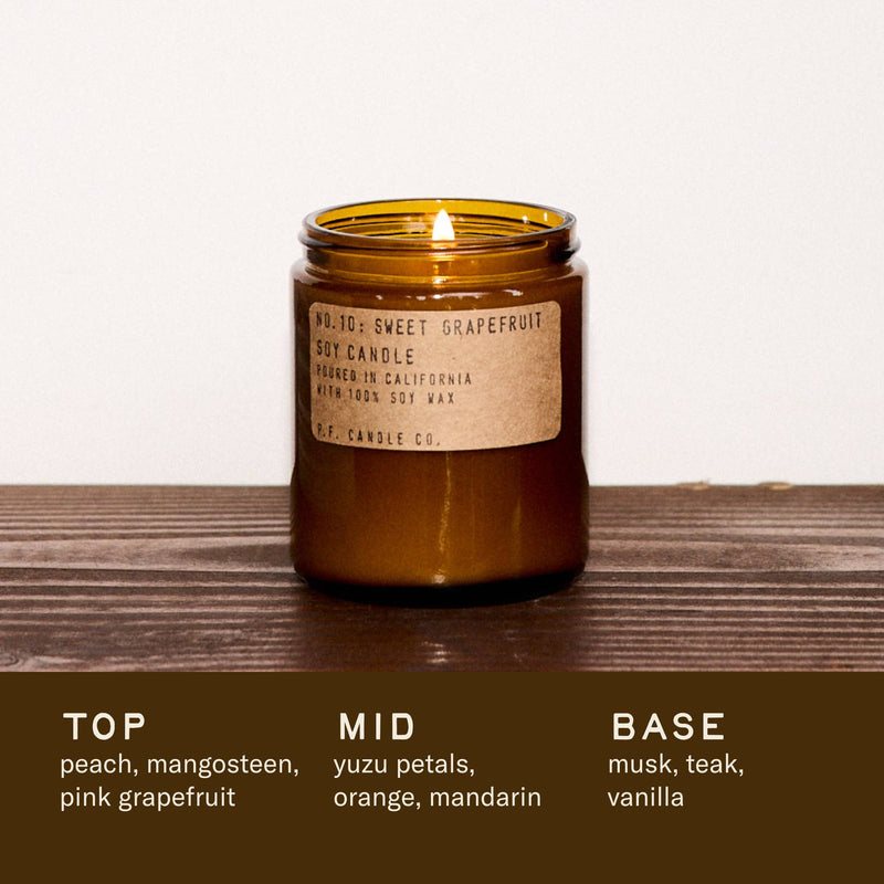 Sweet Grapefruit Glass Jar Soy Candle