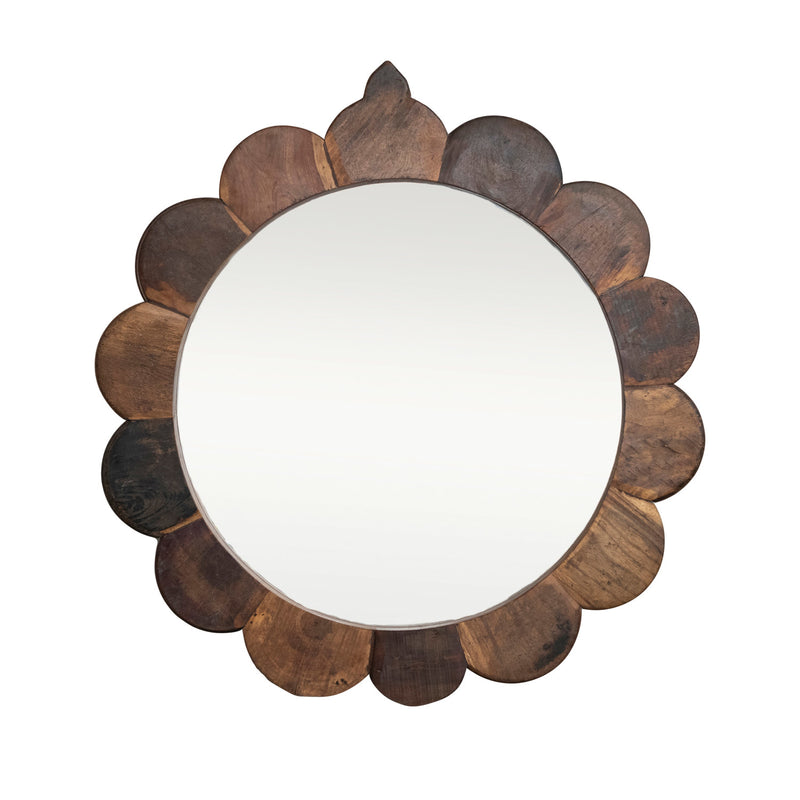 Vintage Reproduction Scalloped Wall Mirror