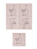 Paper Cocktail Line Art Napkins, [product_price]- Greenhouse Home