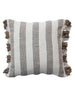 Square Woven Throw Pillow w/Stripes & Fringe, [product_price]- Greenhouse Home