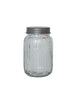 3-1/2 Cup Pressed Glass Jar w/ Metal Lid, [product_price]- Greenhouse Home