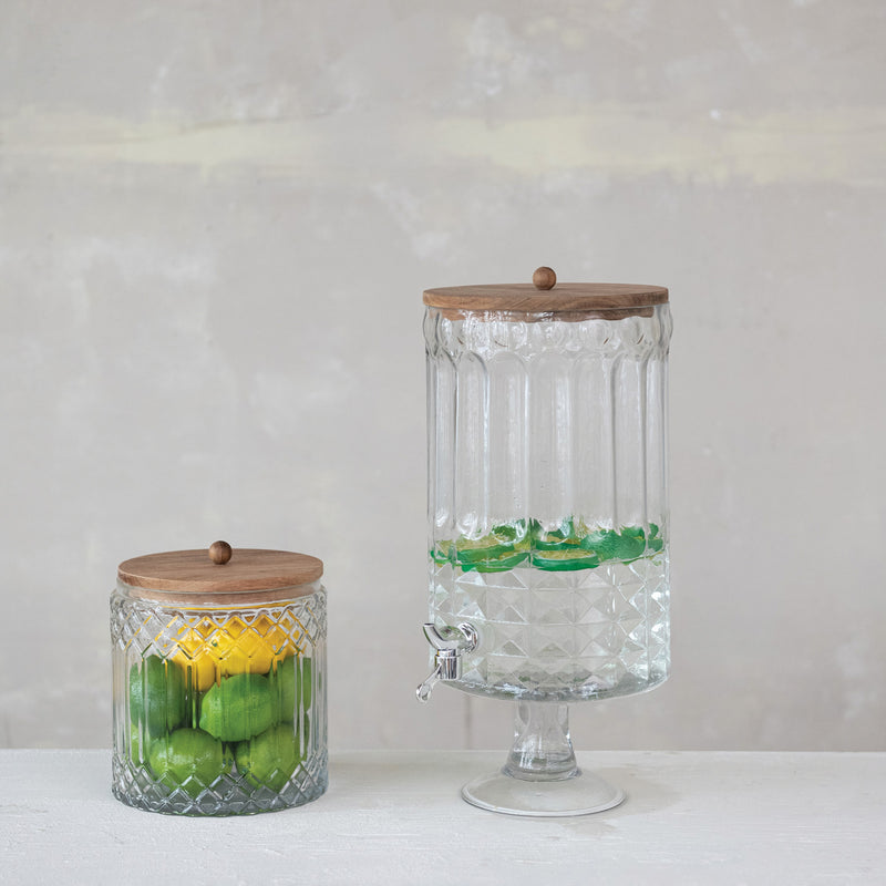 8 Qt Glass Footed Beverage Dispenser