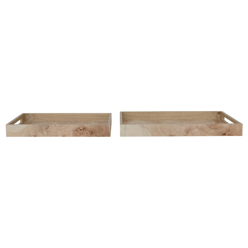 MDF & Burl Wood Veneer Trays