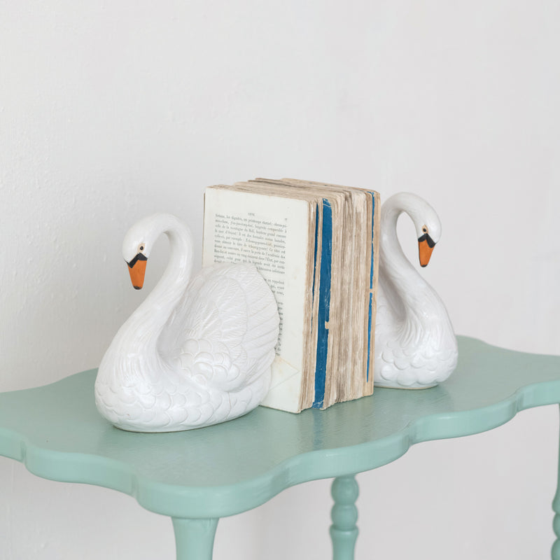 Swan Shaped Bookends, Set of 2