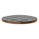 Mango Wood & Marble Check Lazy Susan