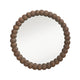 Round Reclaimed Wood Bobbin Framed Wall Mirror
