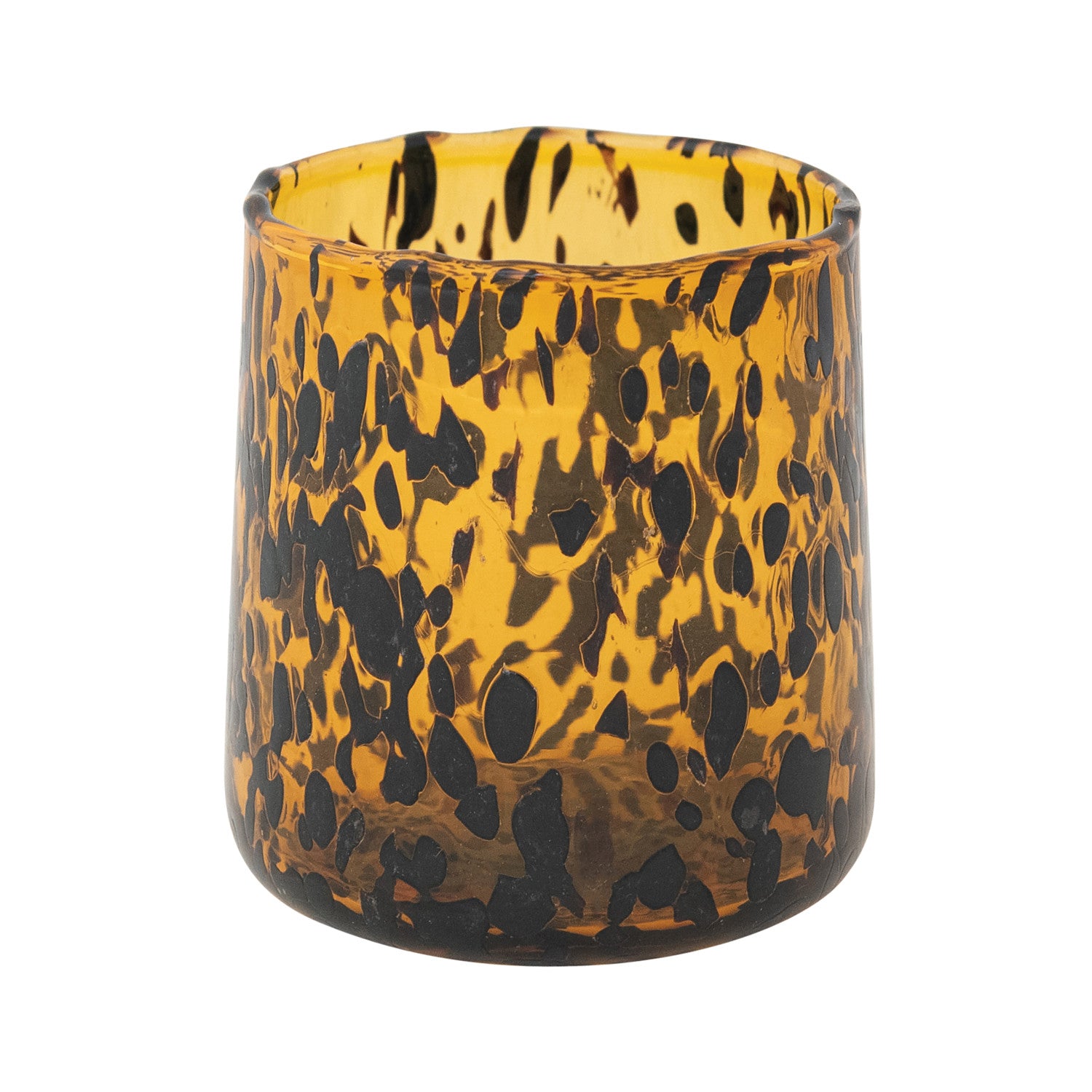 Tortoise Confetti Drinking Glass