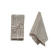 Natural Cotton & Linen Napkins with Border Stitch