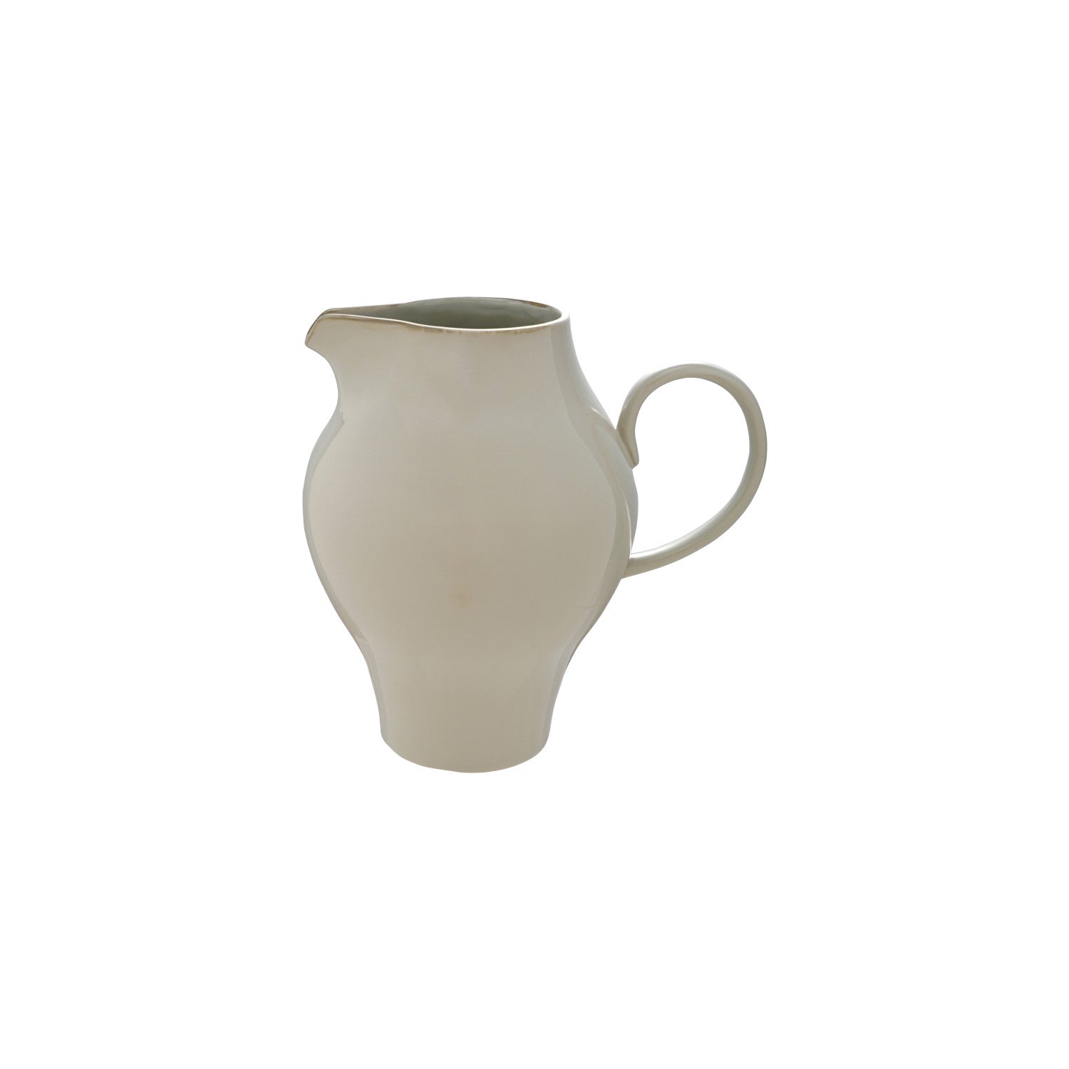 Stoneware Vintage Reproduction Pitcher, White