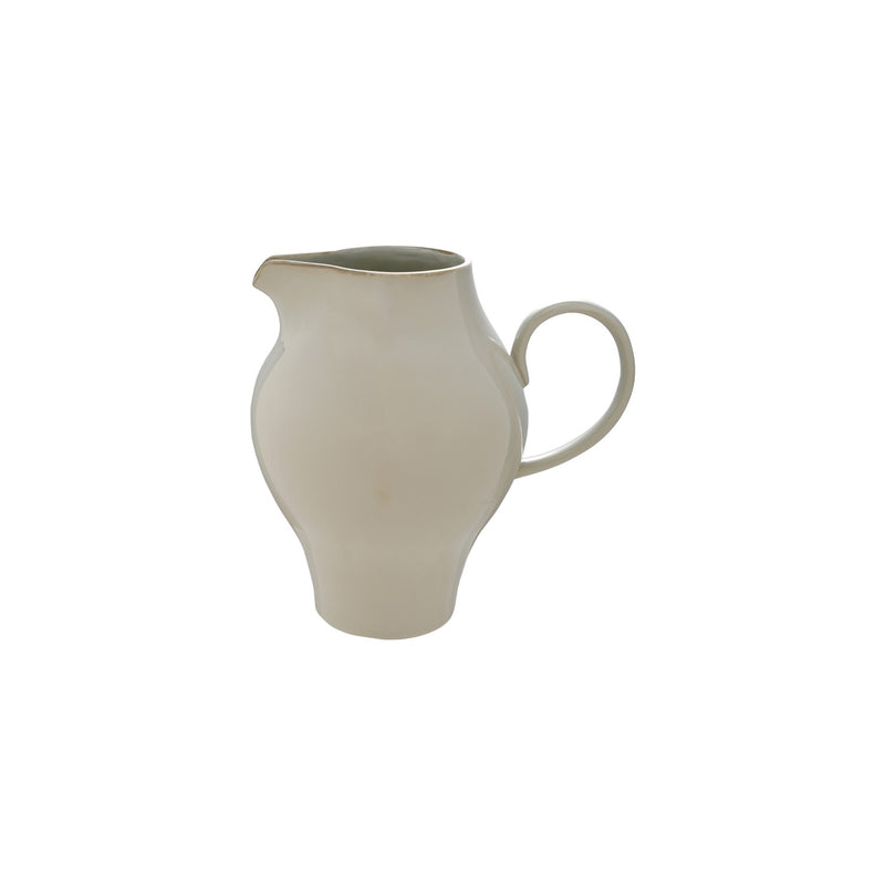 Stoneware Vintage Reproduction Pitcher, White