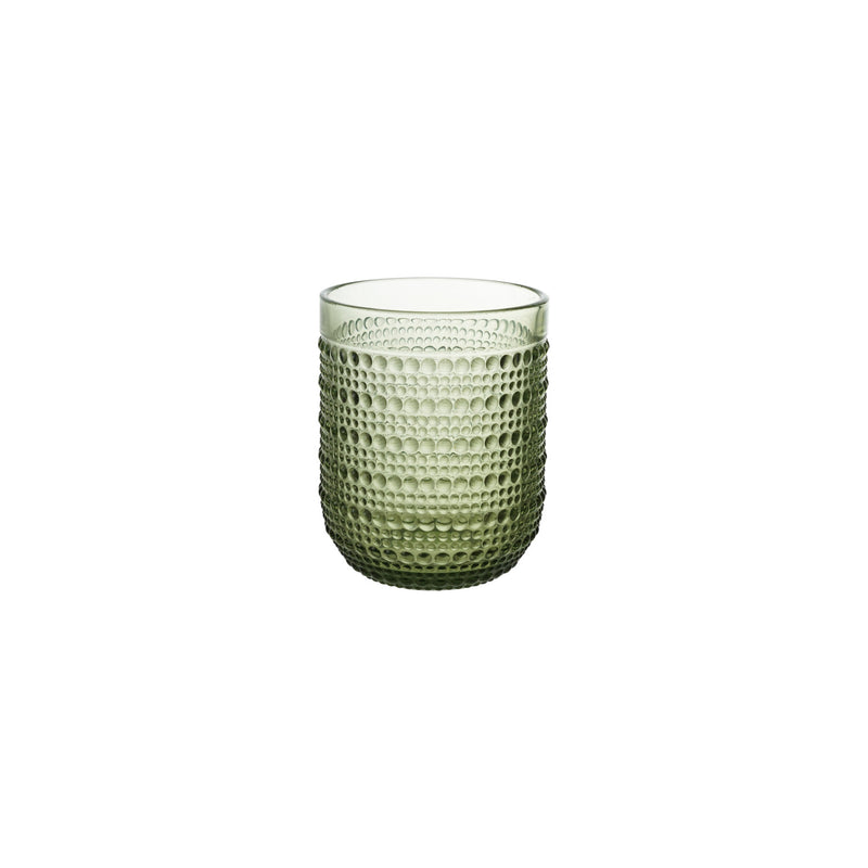 Green 6 oz. Drinking Glass with Raised Dots