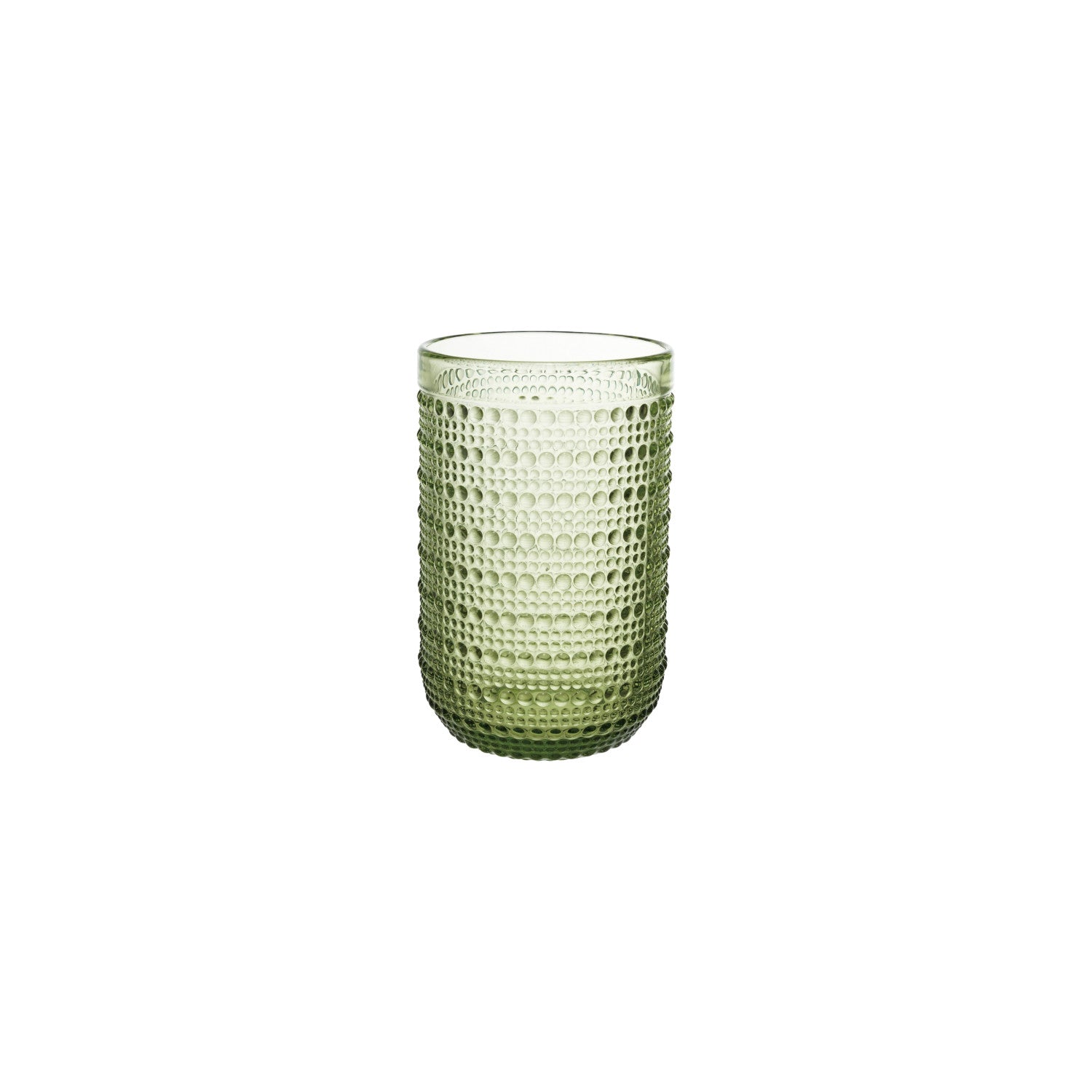Green 12 oz. Drinking Glass with Raised Dots