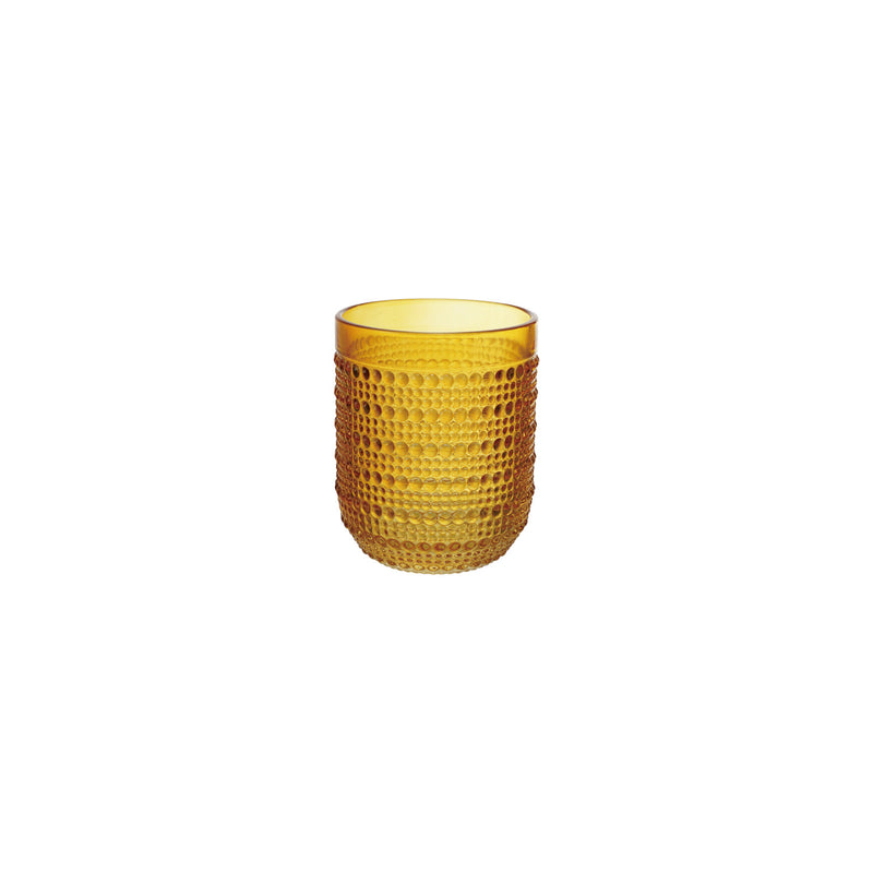 Yellow 6 oz. Drinking Glass with Raised Dots
