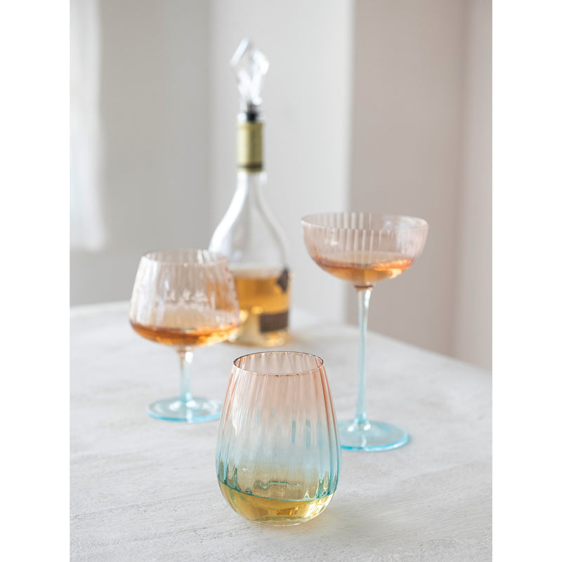 8 oz. Two-Tone Stemmed Fluted Coupe Glass