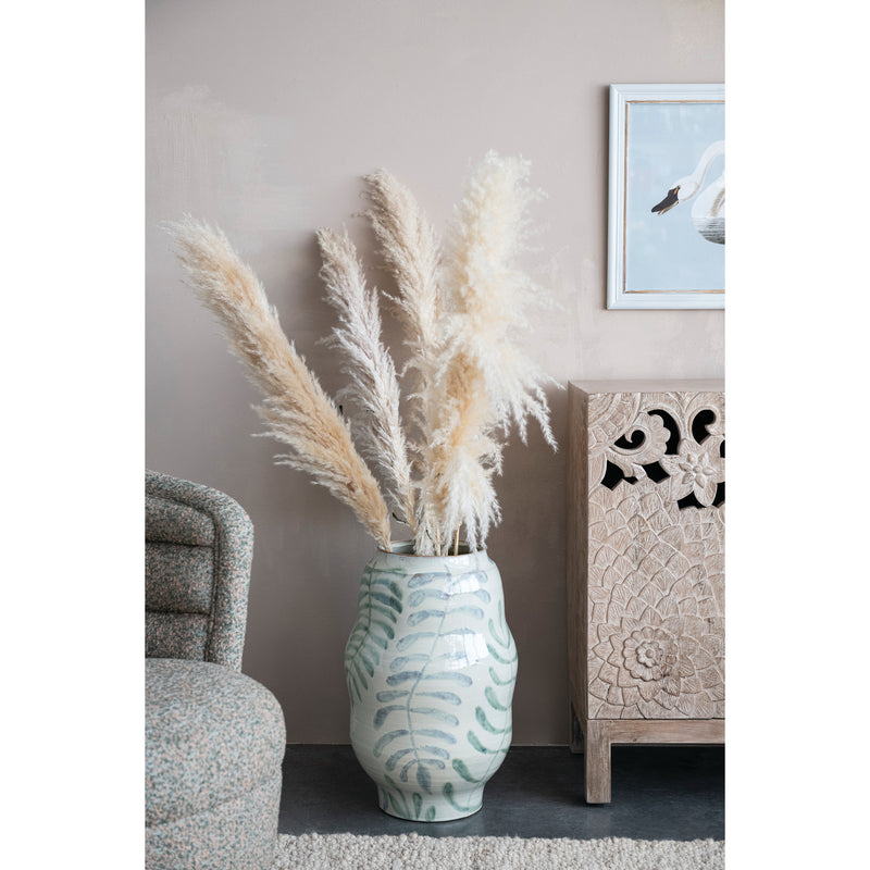 Organic Shaped Vase with Botanicals