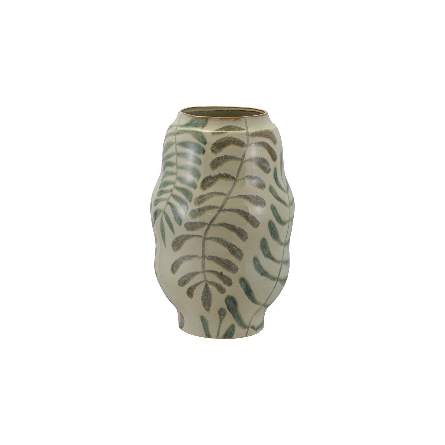 Organic Shaped Vase with Botanicals