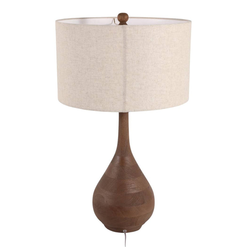 Brown Mango Wood Table Lamp