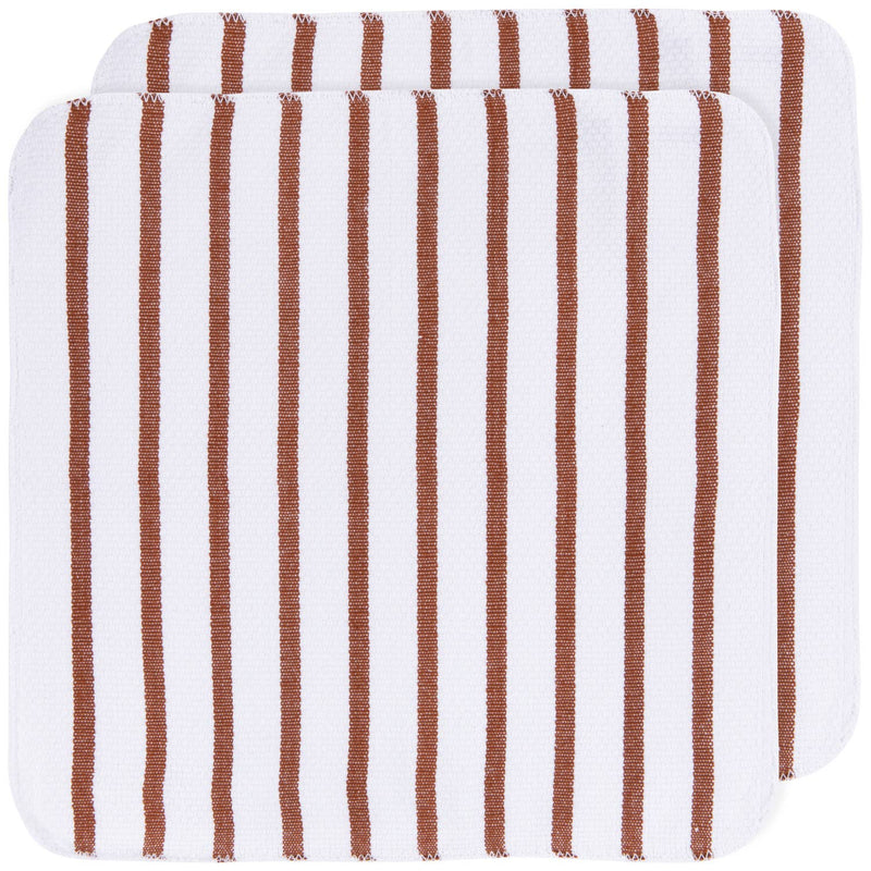 Chestnut Brown Basketweave Dishcloths Set of 2