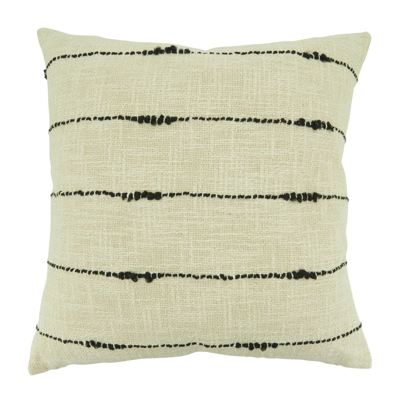 Chic Stripe Woven Throw Pillow: Natural / Poly Filled / 20"