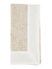 Two Tone Napkin, Natural and White Saro Lifestyle