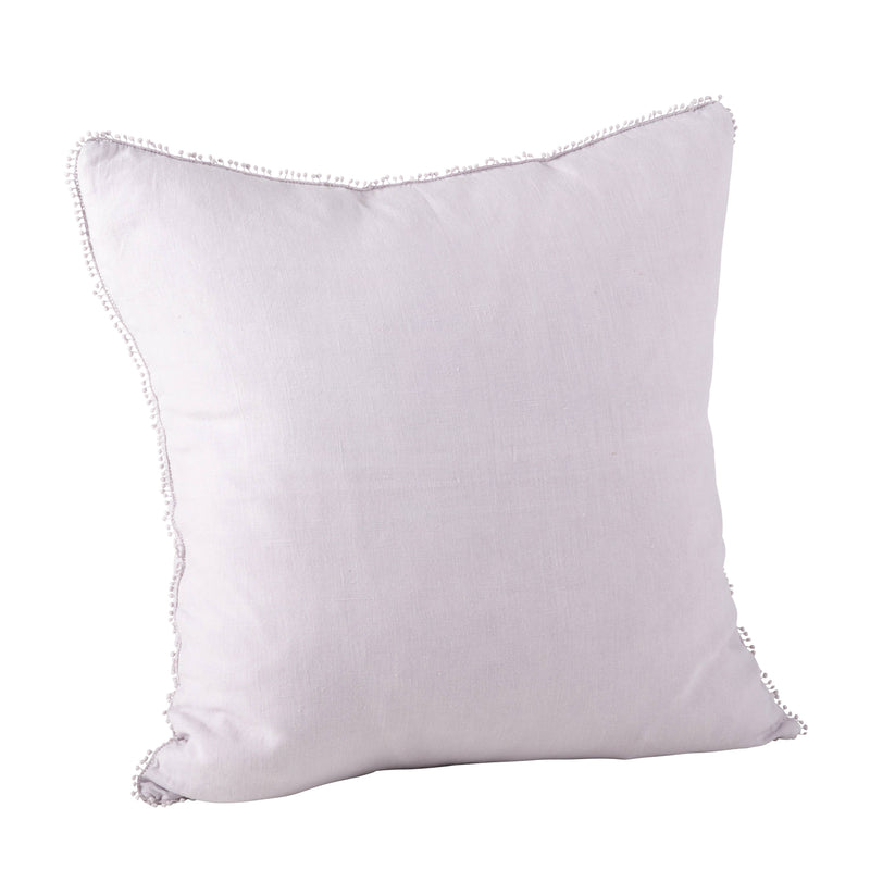 Pompom Design Pillow - Down Filled: Ivory / Down Insert / 20"
