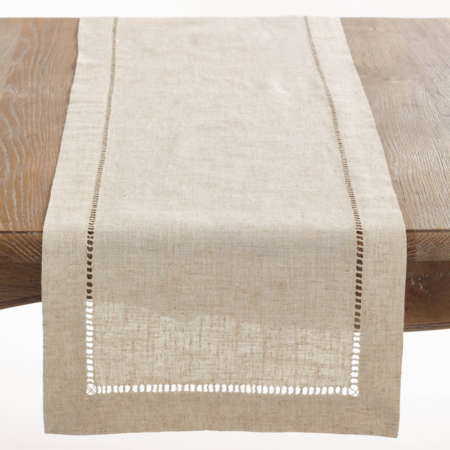 Toscana Hemstitched Runner: Natural / 16"x90"