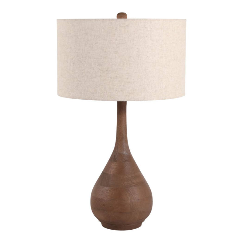Brown Mango Wood Table Lamp