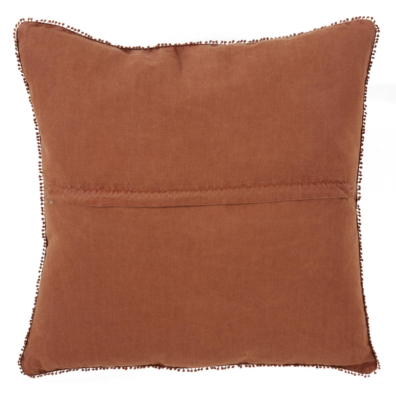 Pompom Design Pillow - Down Filled: Ivory / Down Insert / 20"