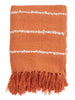 Striped Rust Colored Throw Blanket, [product_price]- Greenhouse Home