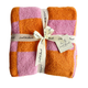 Baby Checker Luxe Blanket: Bubble Gum/Orange