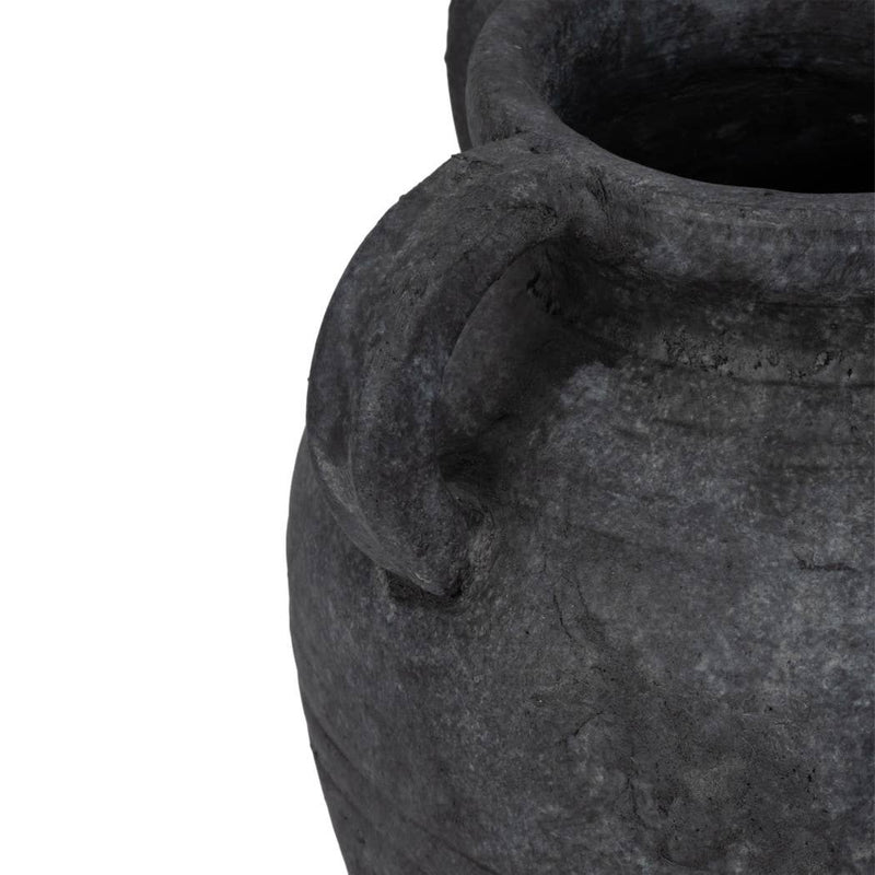Black Pottery Amphora Multi-Handle Jug