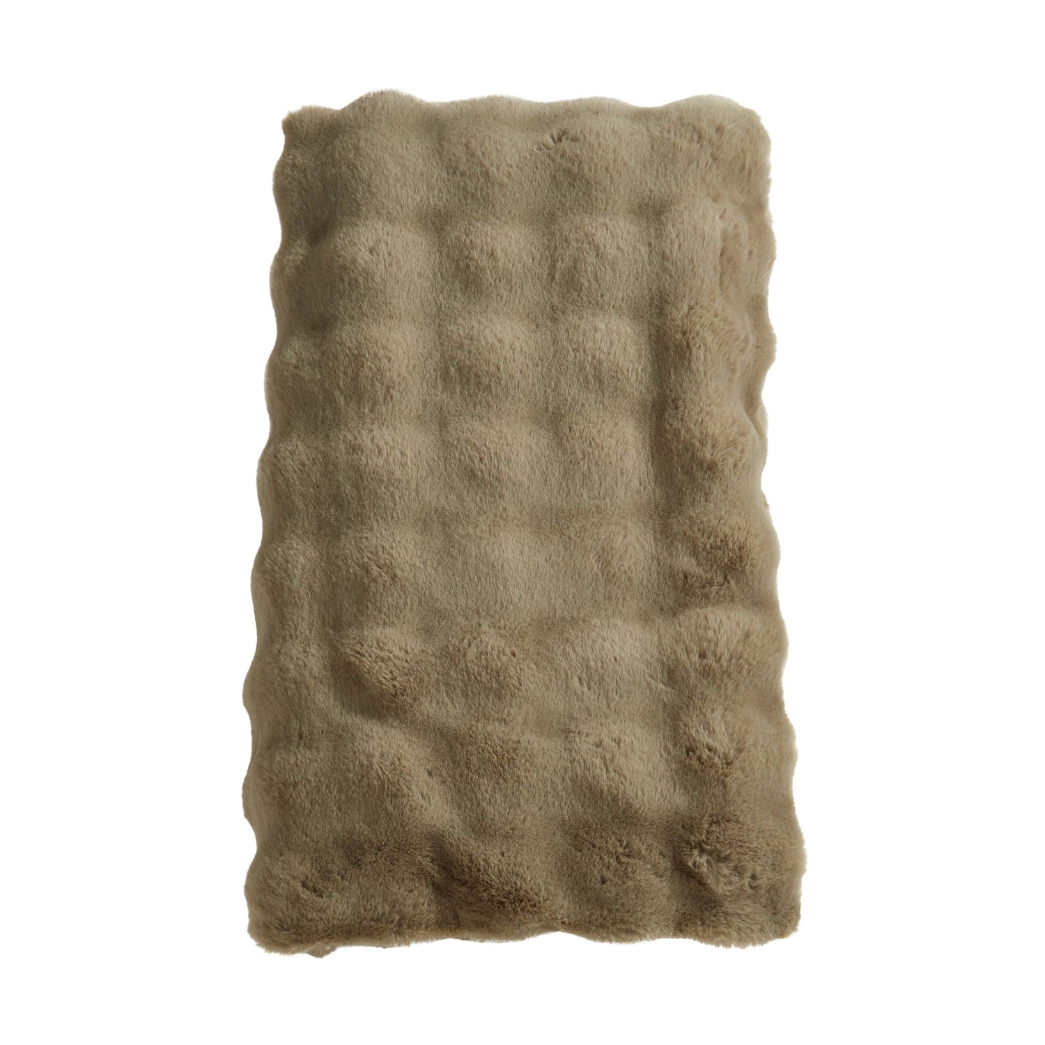Soft Bubble Faux Fur Throw: Sage / 50"x60"