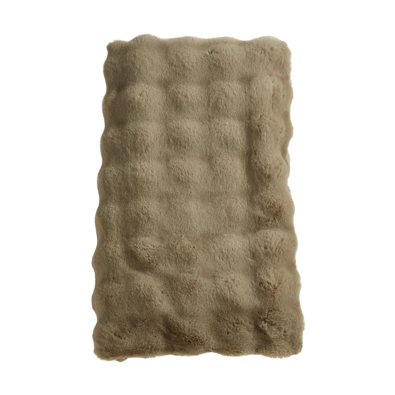 Soft Bubble Faux Fur Throw: Sage / 50"x60"