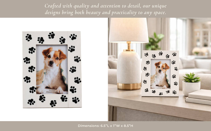 Resin Paw Prints 4x6 Frame