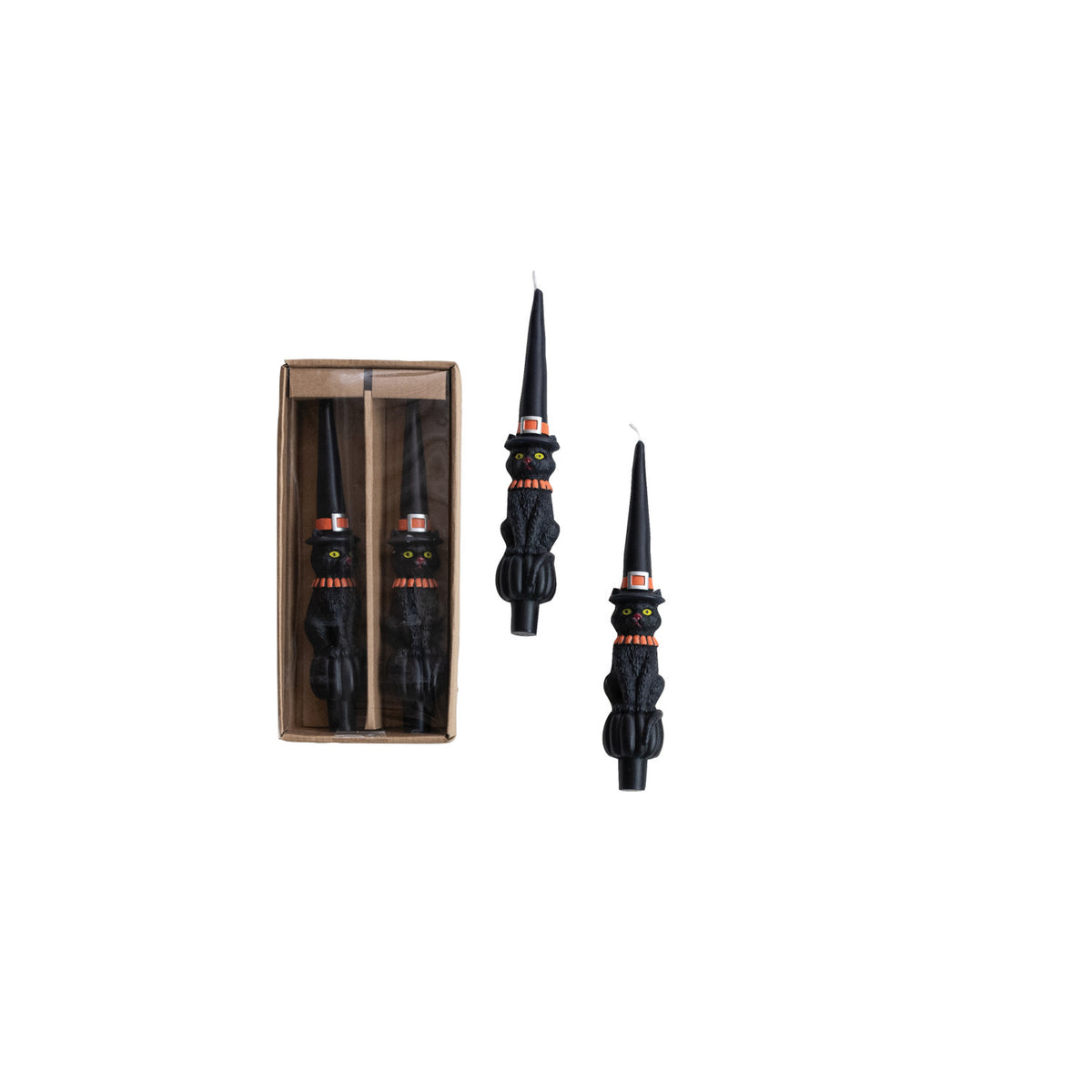 Cat Witch Taper, Set of 2