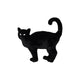 Faux Fur Cat Shaped Pillow, Black