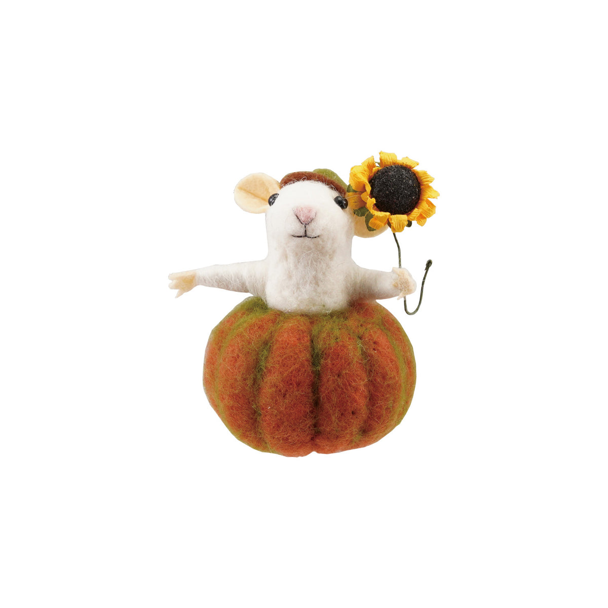 Wool Felt Pumpkin Mouse