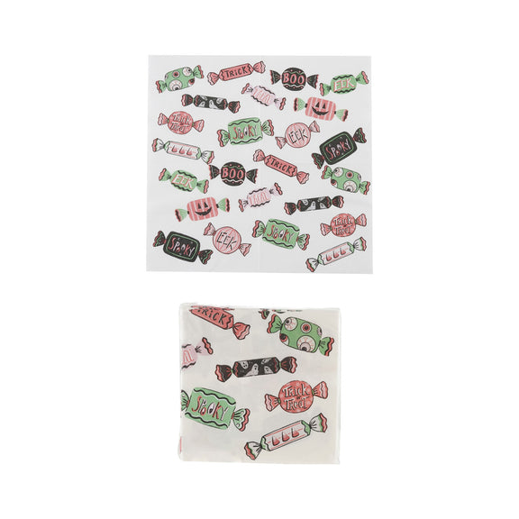 Paper Cocktail Napkins with Candy Pattern (Contains 50 Folded Pieces) ©