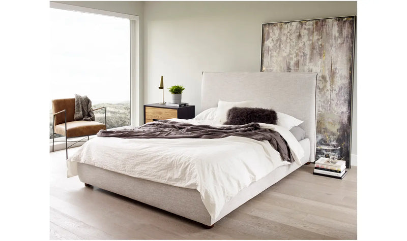 Luzon Queen Bed Light Grey