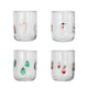 16 oz. Drinking Glass w/ Embedded Holiday Icon Pattern, 4 Styles