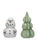 Snowman & Tree Salt & Pepper Shakers Greenhouse Home