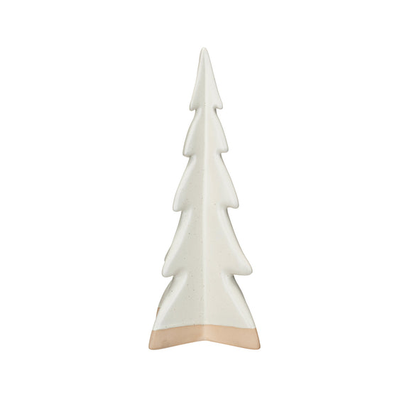 Stoneware Tree, Reactive Glaze, Cream Color & Unglazed (Each One Will Vary)